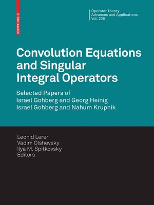 cover image of Convolution Equations and Singular Integral Operators